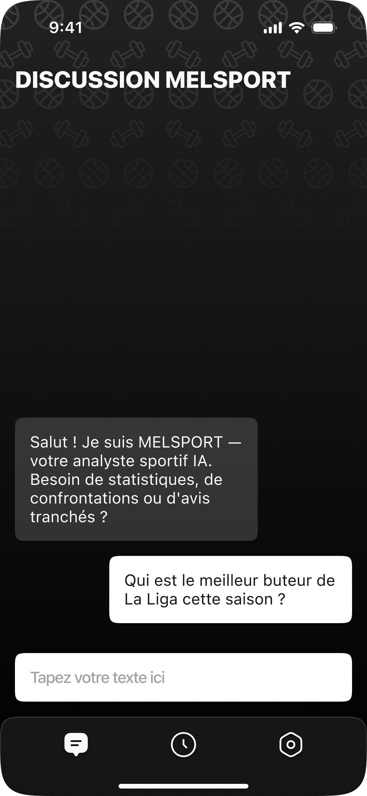 Melbay discussion chat on a dark screen